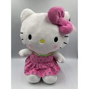 Hello Kitty Sanrio Plush With Strawberry Dress NEW With Tags